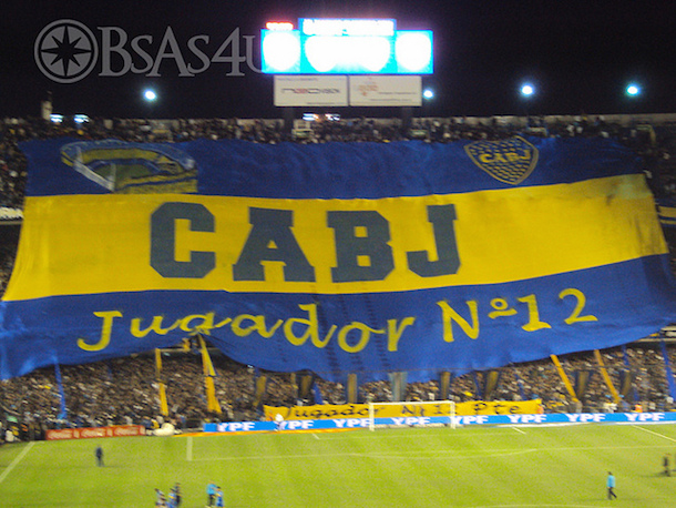 argentine football. View of the crowd during a Boca Juniors game
