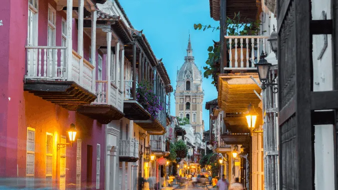 Cartagena de Indias, a colonial city on the Caribbean Sea. source