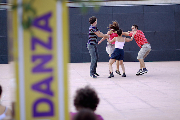 A group of dancers on the streets during Ciudanza