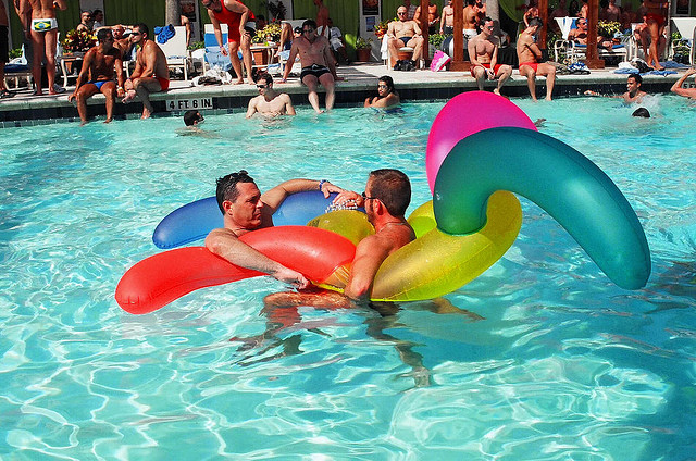 Pool party at Axel.