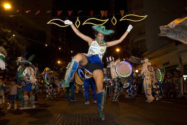 A girl performing during Carnival in Buenos Aires